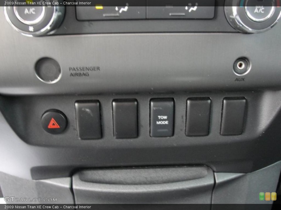 Charcoal Interior Controls for the 2009 Nissan Titan XE Crew Cab #45480885
