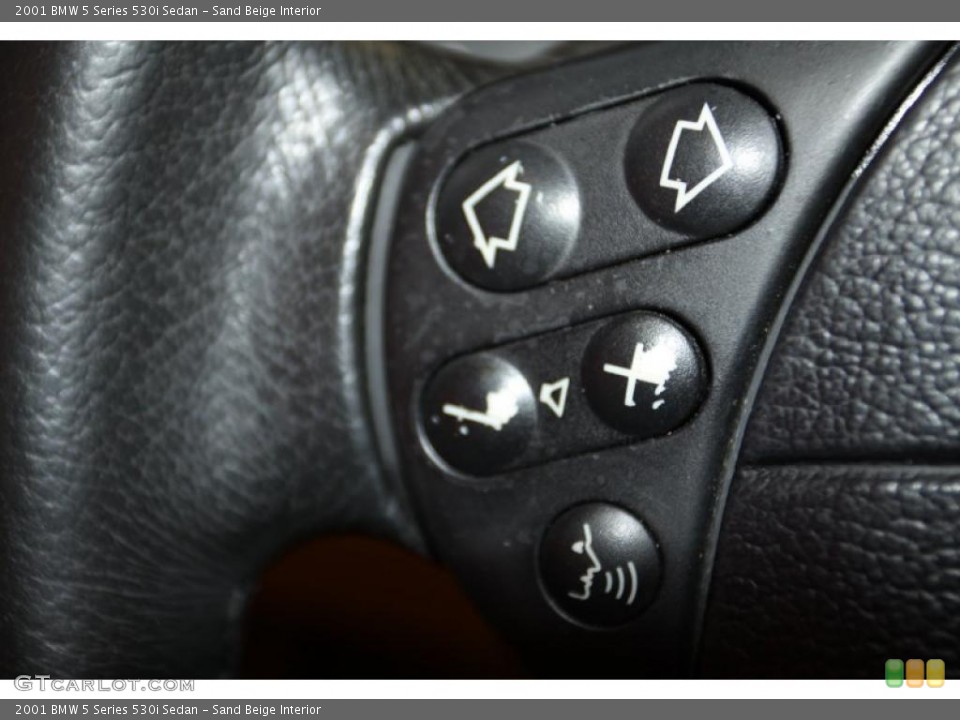 Sand Beige Interior Controls for the 2001 BMW 5 Series 530i Sedan #45483808