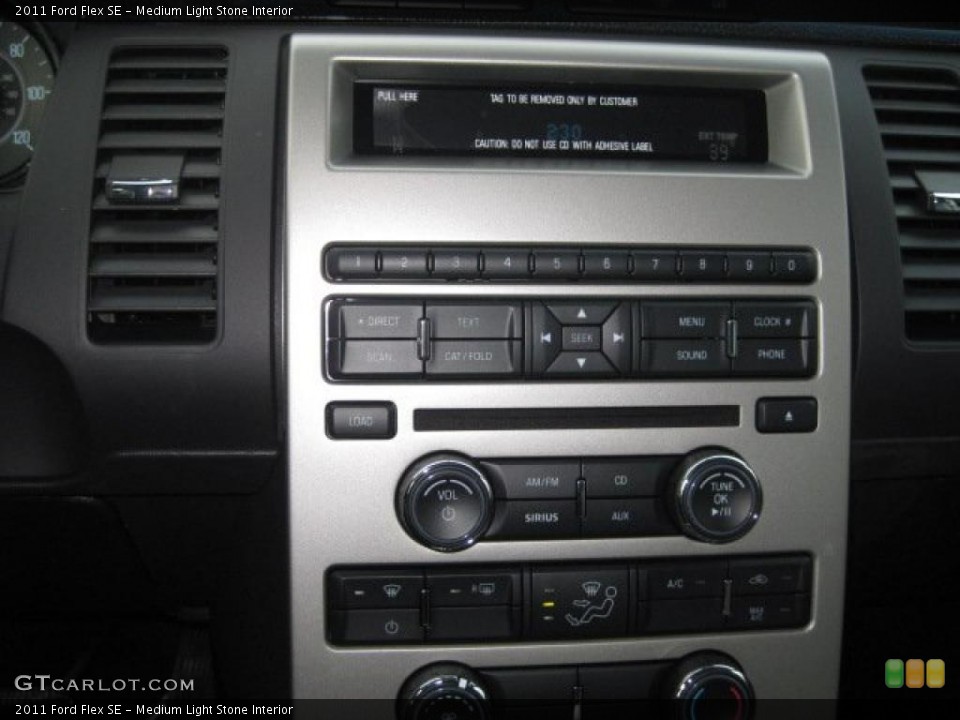 Medium Light Stone Interior Controls for the 2011 Ford Flex SE #45485326