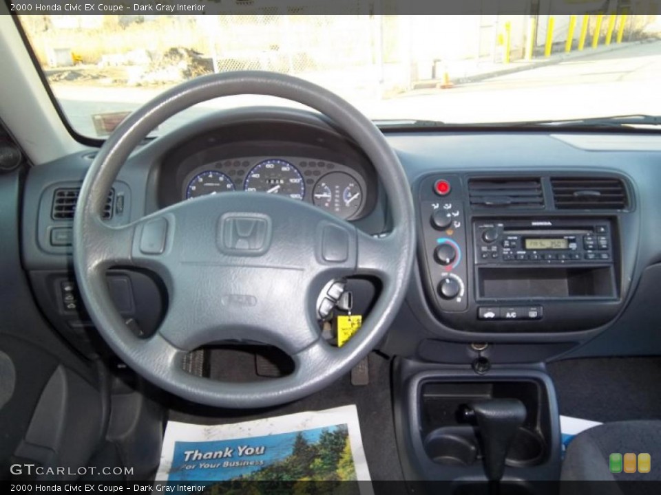 Dark Gray Interior Dashboard for the 2000 Honda Civic EX Coupe #45487495