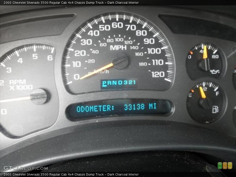 Dark Charcoal Interior Gauges for the 2003 Chevrolet Silverado 3500 Regular Cab 4x4 Chassis Dump Truck #45487683