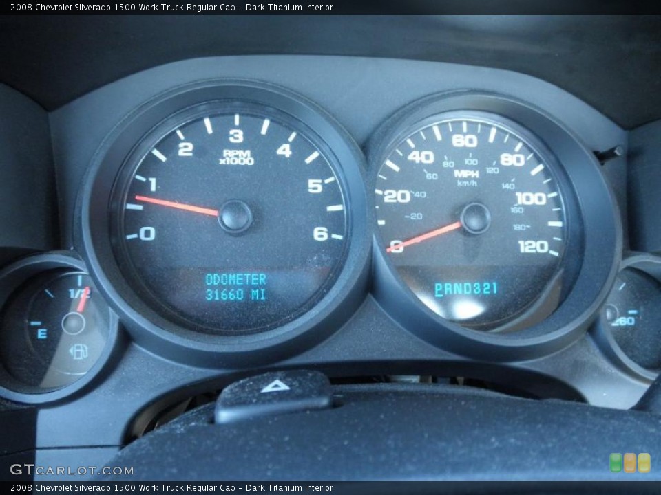 Dark Titanium Interior Gauges for the 2008 Chevrolet Silverado 1500 Work Truck Regular Cab #45489111
