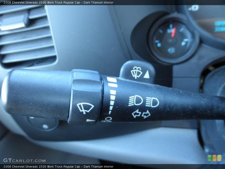 Dark Titanium Interior Controls for the 2008 Chevrolet Silverado 1500 Work Truck Regular Cab #45489119