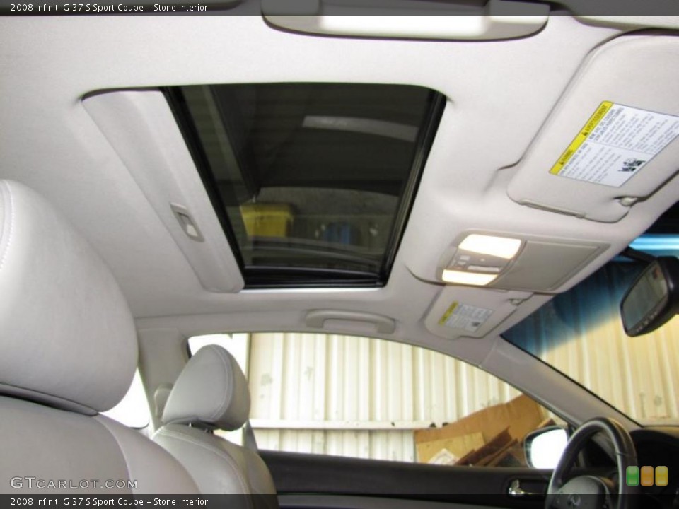 Stone Interior Sunroof for the 2008 Infiniti G 37 S Sport Coupe #45492026