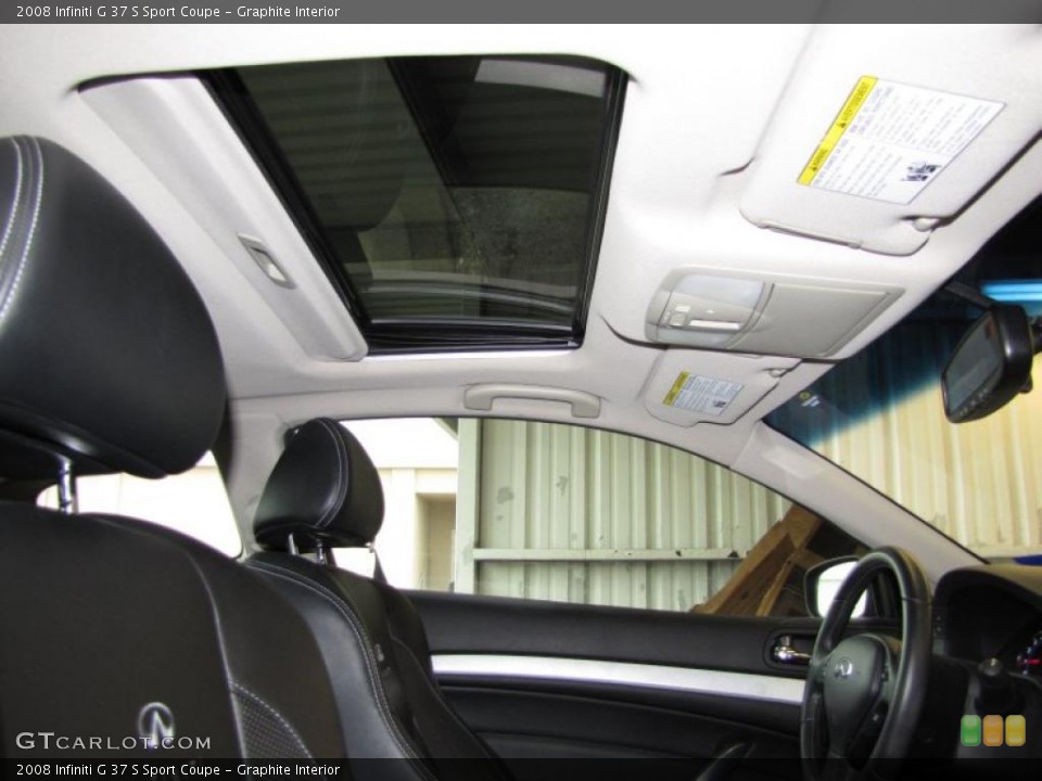 Graphite Interior Sunroof for the 2008 Infiniti G 37 S Sport Coupe #45492334