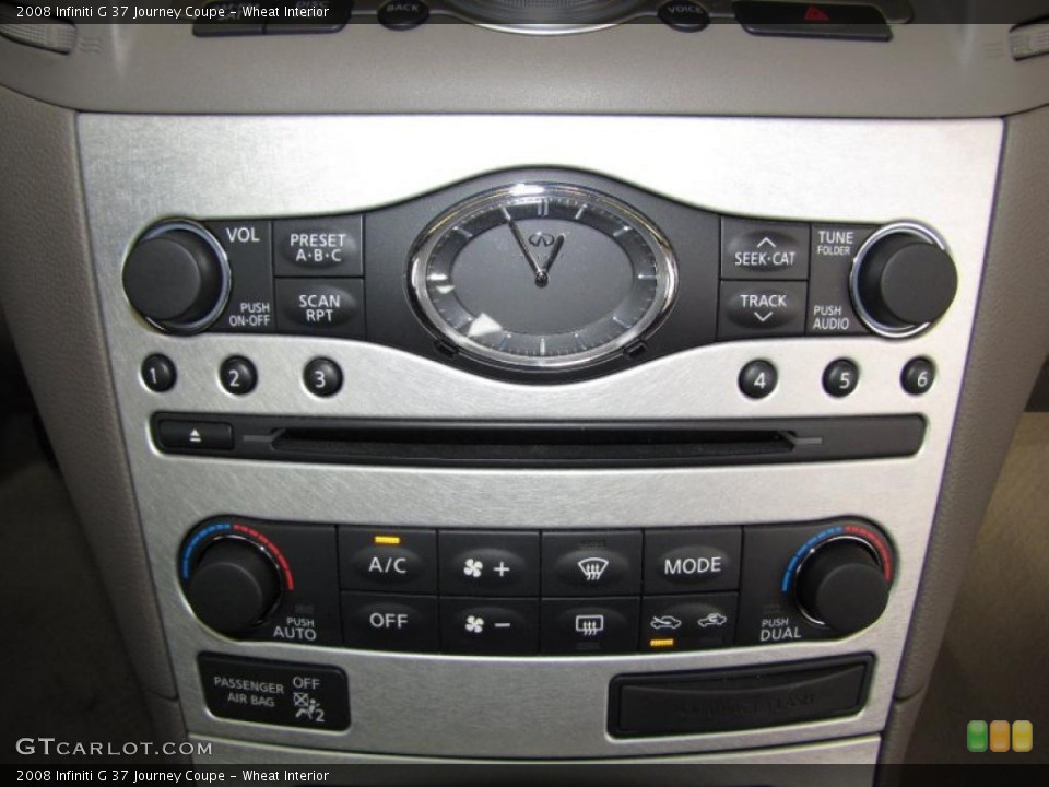 Wheat Interior Controls for the 2008 Infiniti G 37 Journey Coupe #45492678