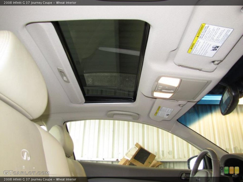 Wheat Interior Sunroof for the 2008 Infiniti G 37 Journey Coupe #45492966