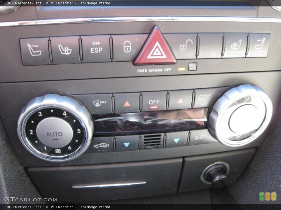 Black/Beige Interior Controls for the 2009 Mercedes-Benz SLK 350 Roadster #45493586