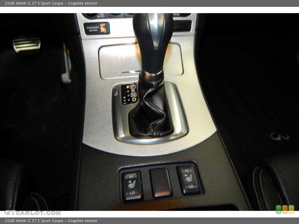 Graphite Interior Controls for the 2008 Infiniti G 37 S Sport Coupe #45494275