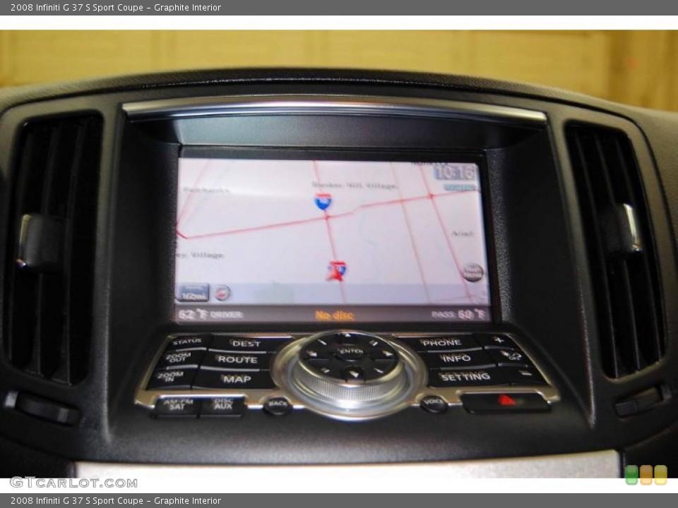 Graphite Interior Navigation for the 2008 Infiniti G 37 S Sport Coupe #45494283
