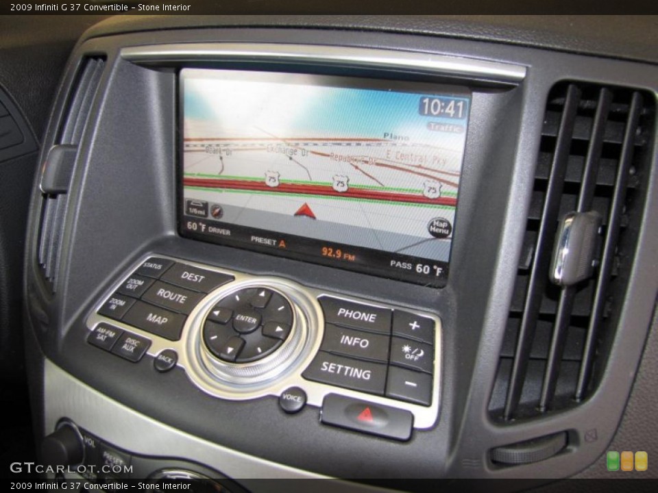 Stone Interior Controls for the 2009 Infiniti G 37 Convertible #45495283