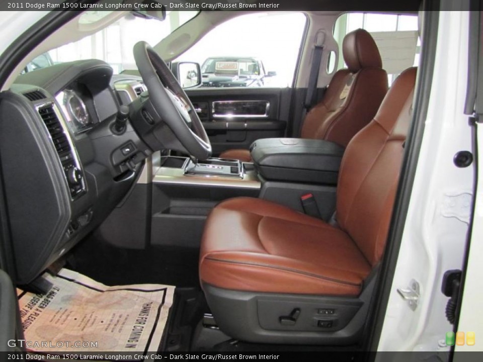 Dark Slate Gray/Russet Brown Interior Photo for the 2011 Dodge Ram 1500 Laramie Longhorn Crew Cab #45499225