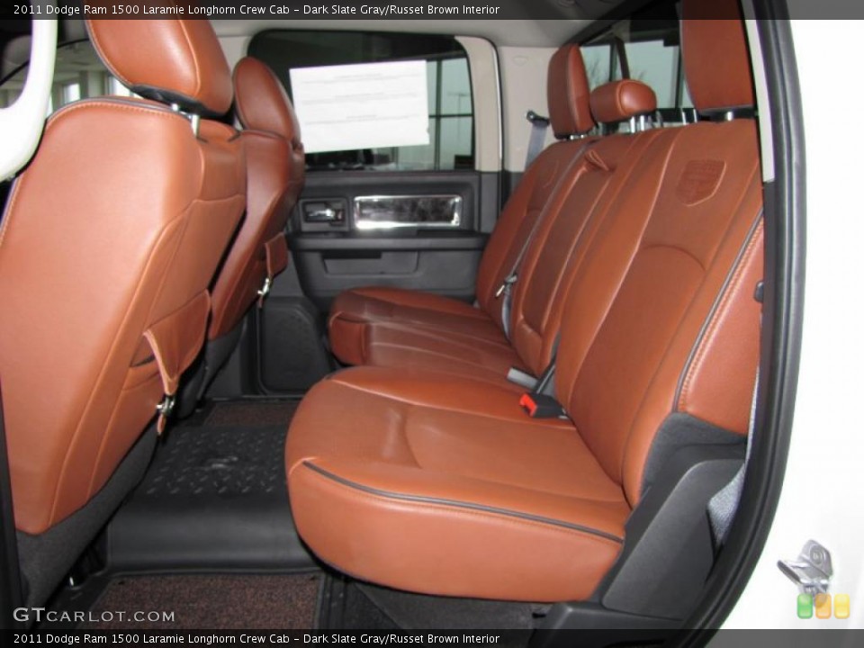 Dark Slate Gray/Russet Brown Interior Photo for the 2011 Dodge Ram 1500 Laramie Longhorn Crew Cab #45499242