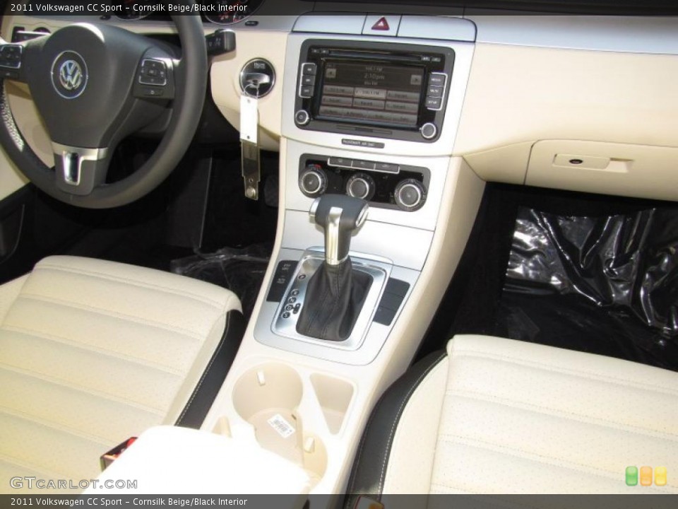 Cornsilk Beige/Black Interior Dashboard for the 2011 Volkswagen CC Sport #45502813