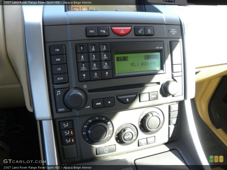 Alpaca Beige Interior Controls for the 2007 Land Rover Range Rover Sport HSE #45503295
