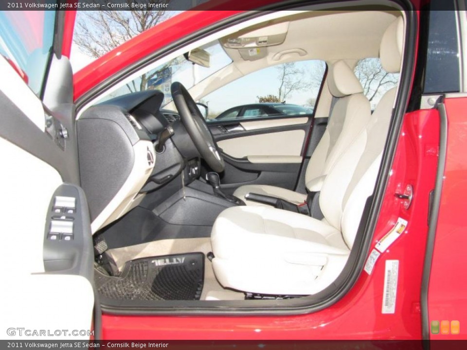 Cornsilk Beige Interior Photo for the 2011 Volkswagen Jetta SE Sedan #45503740