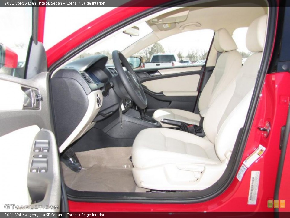 Cornsilk Beige Interior Photo for the 2011 Volkswagen Jetta SE Sedan #45504047