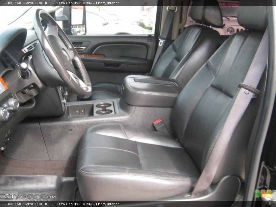 Ebony Interior Photo for the 2008 GMC Sierra 3500HD SLT Crew Cab 4x4 Dually #45506463
