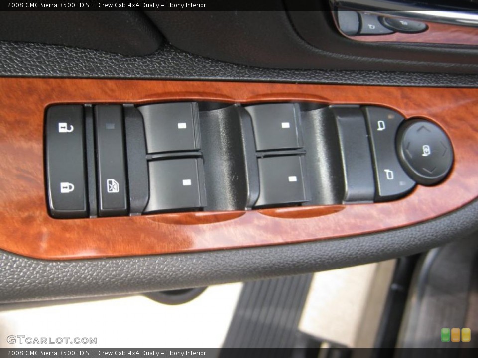 Ebony Interior Controls for the 2008 GMC Sierra 3500HD SLT Crew Cab 4x4 Dually #45506499