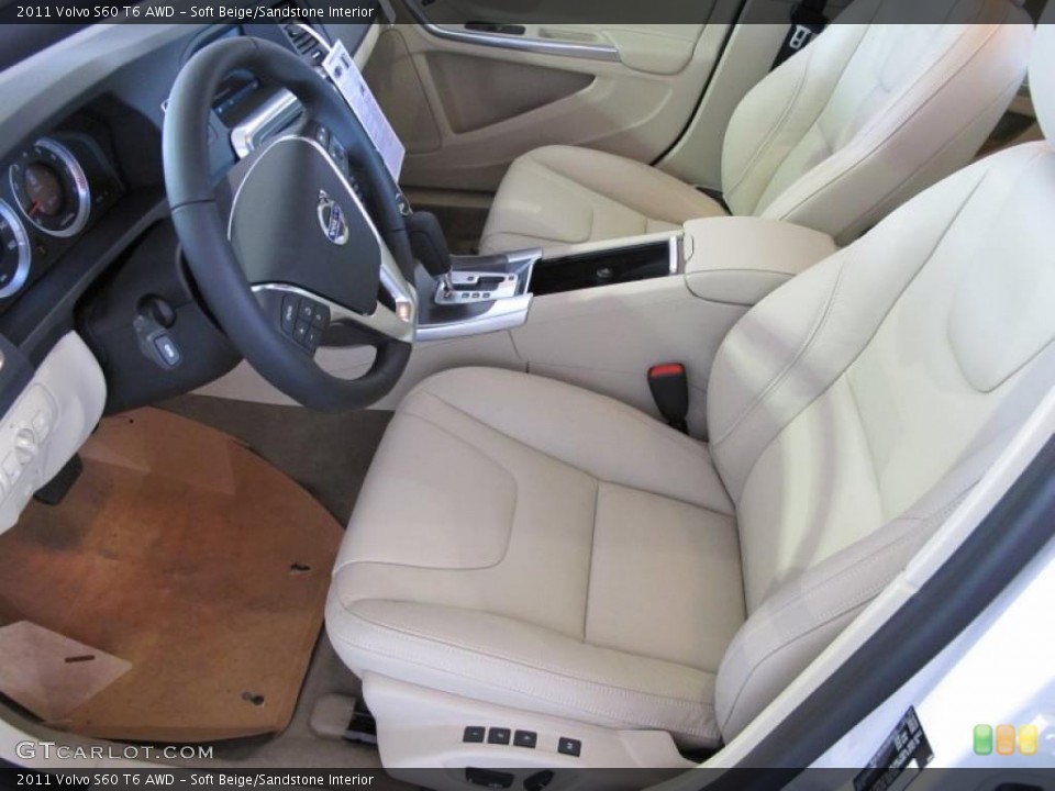 Soft Beige/Sandstone Interior Photo for the 2011 Volvo S60 T6 AWD #45506579