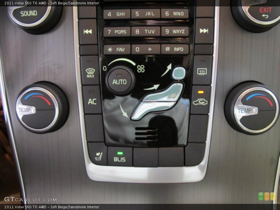 Soft Beige/Sandstone Interior Controls for the 2011 Volvo S60 T6 AWD #45506637
