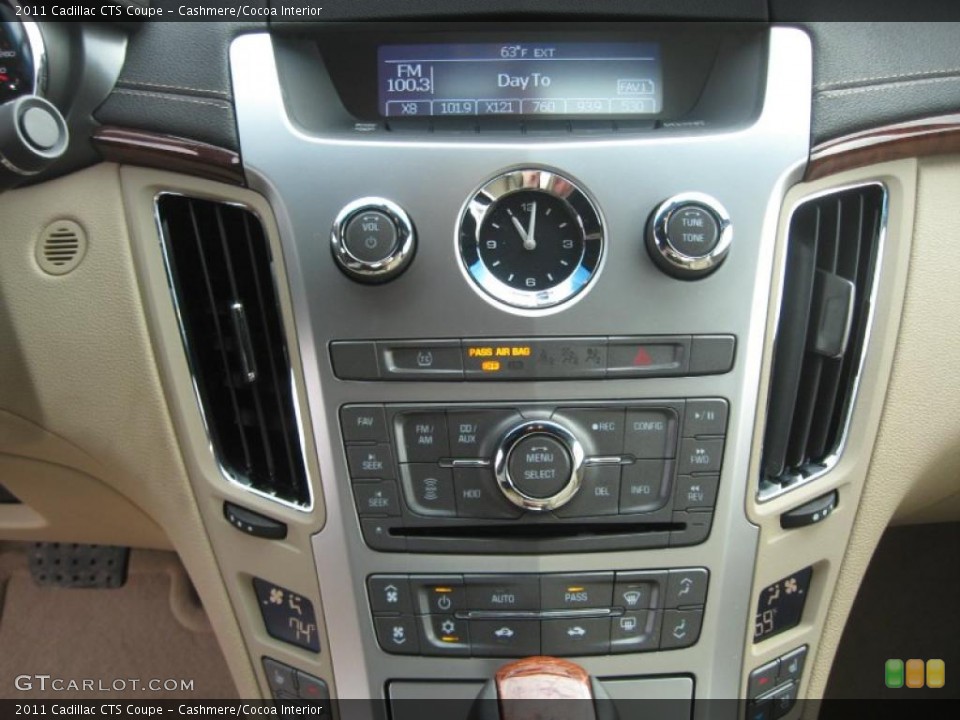 Cashmere/Cocoa Interior Controls for the 2011 Cadillac CTS Coupe #45507527