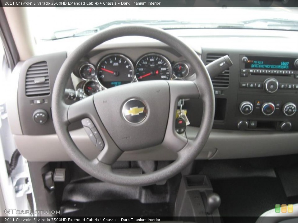 Dark Titanium Interior Steering Wheel for the 2011 Chevrolet Silverado 3500HD Extended Cab 4x4 Chassis #45507787