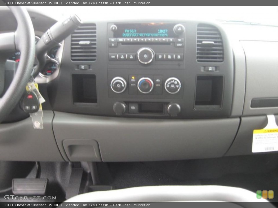 Dark Titanium Interior Controls for the 2011 Chevrolet Silverado 3500HD Extended Cab 4x4 Chassis #45507795