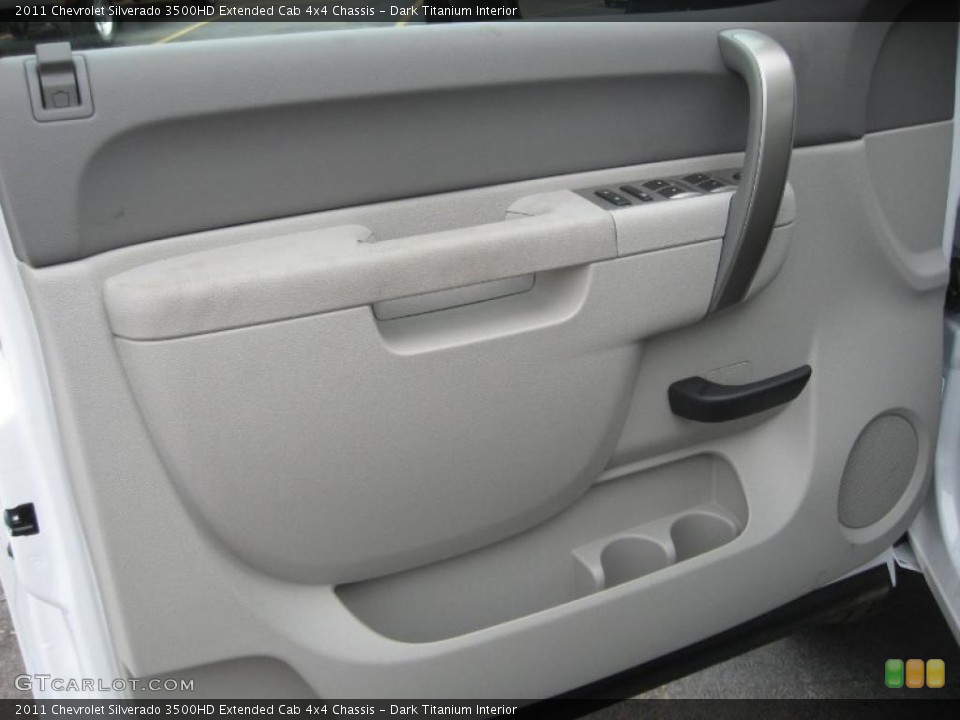 Dark Titanium Interior Door Panel for the 2011 Chevrolet Silverado 3500HD Extended Cab 4x4 Chassis #45507823