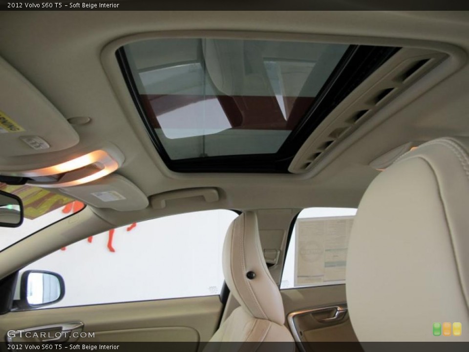 Soft Beige Interior Sunroof for the 2012 Volvo S60 T5 #45507899