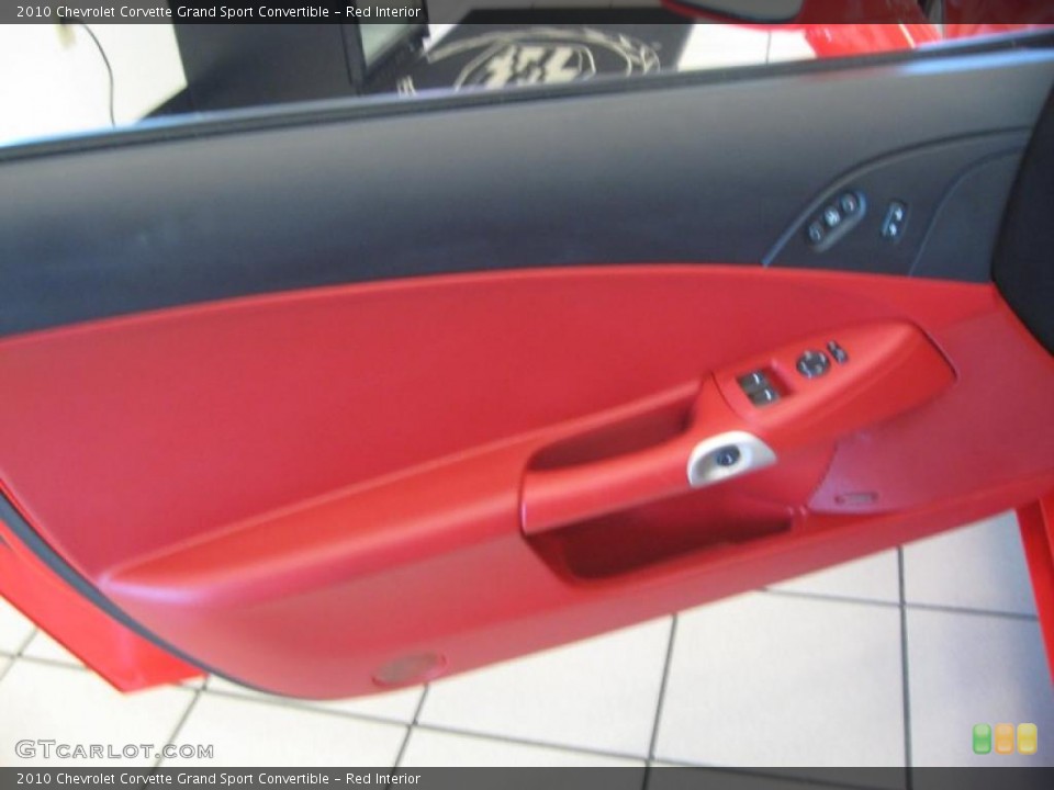 Red Interior Door Panel for the 2010 Chevrolet Corvette Grand Sport Convertible #45508239