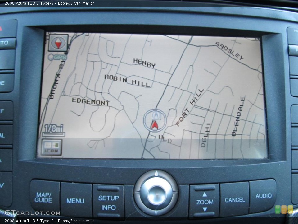 Ebony/Silver Interior Navigation for the 2008 Acura TL 3.5 Type-S #45508719