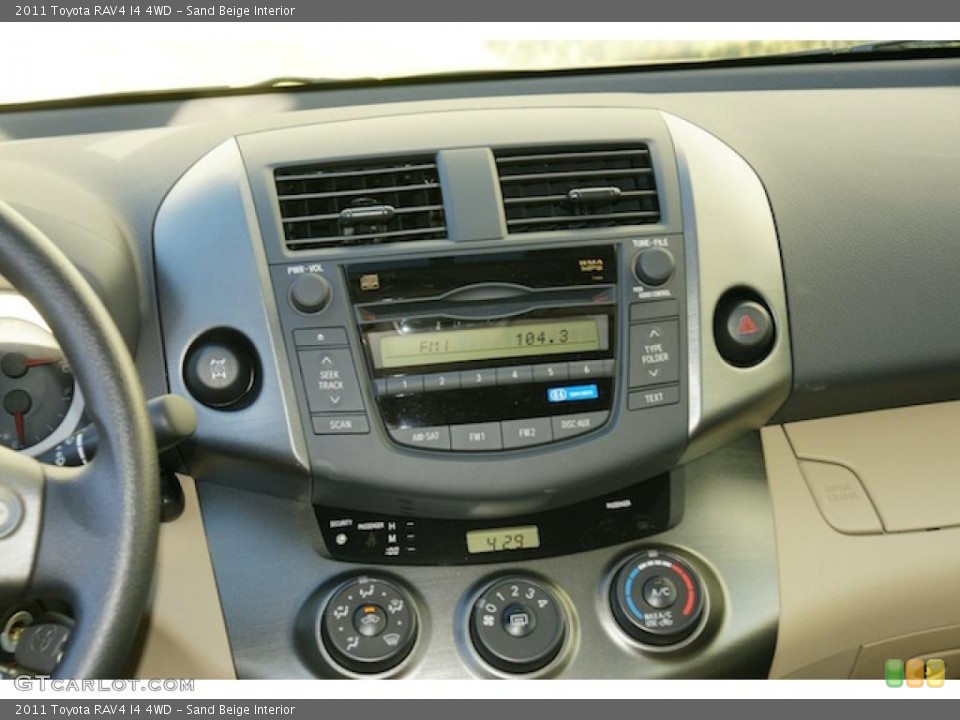 Sand Beige Interior Controls for the 2011 Toyota RAV4 I4 4WD #45512740