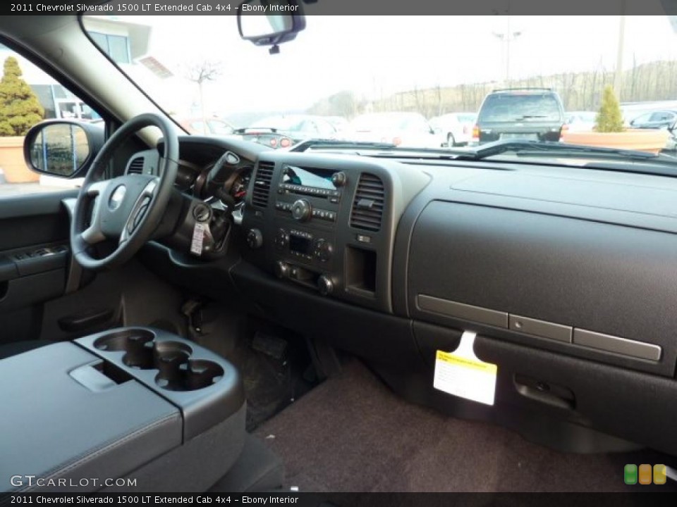 Ebony Interior Dashboard for the 2011 Chevrolet Silverado 1500 LT Extended Cab 4x4 #45513184