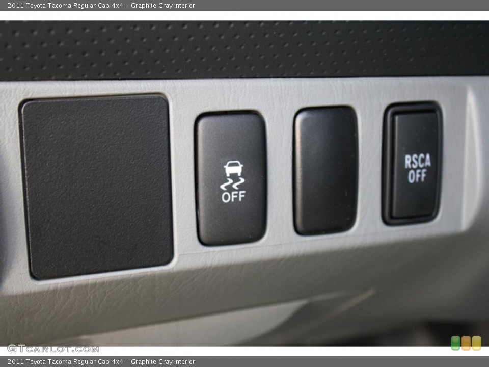 Graphite Gray Interior Controls for the 2011 Toyota Tacoma Regular Cab 4x4 #45513820