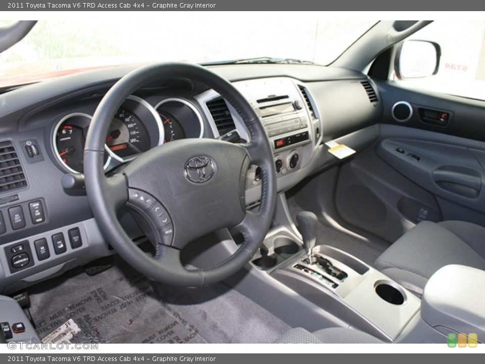 Graphite Gray Interior Photo for the 2011 Toyota Tacoma V6 TRD Access Cab 4x4 #45514220