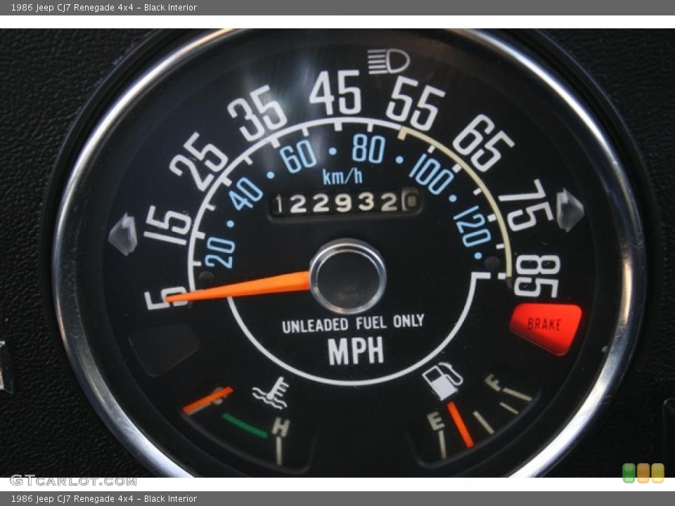 Black Interior Gauges for the 1986 Jeep CJ7 Renegade 4x4 #45516804