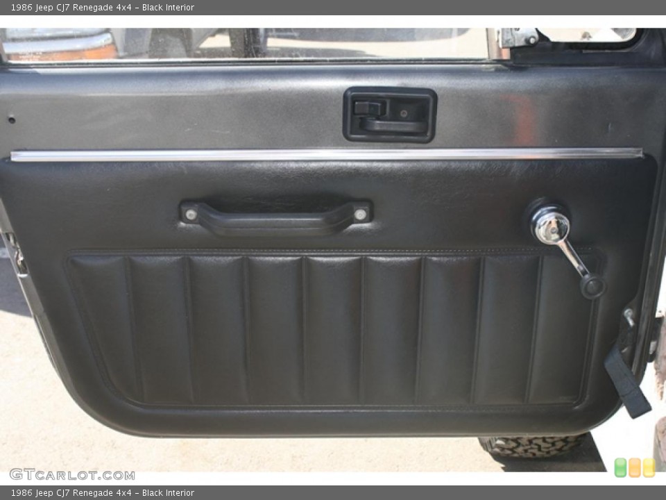 Black Interior Door Panel for the 1986 Jeep CJ7 Renegade 4x4 #45516860