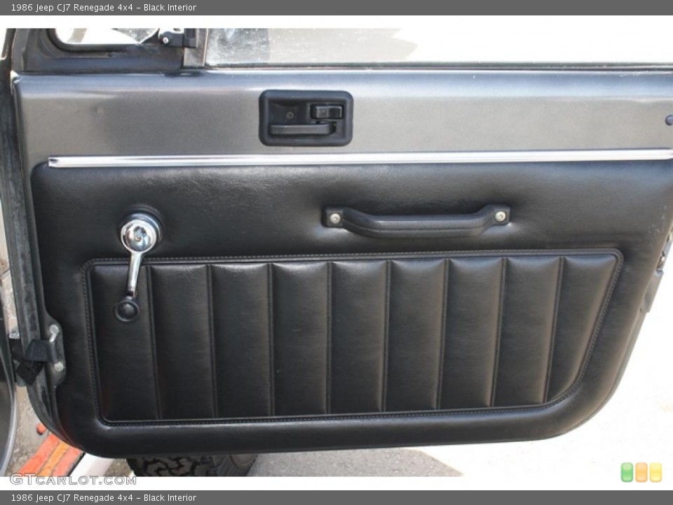 Black Interior Door Panel for the 1986 Jeep CJ7 Renegade 4x4 #45516872