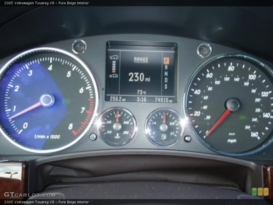 Pure Beige Interior Gauges for the 2005 Volkswagen Touareg V8 #45518728
