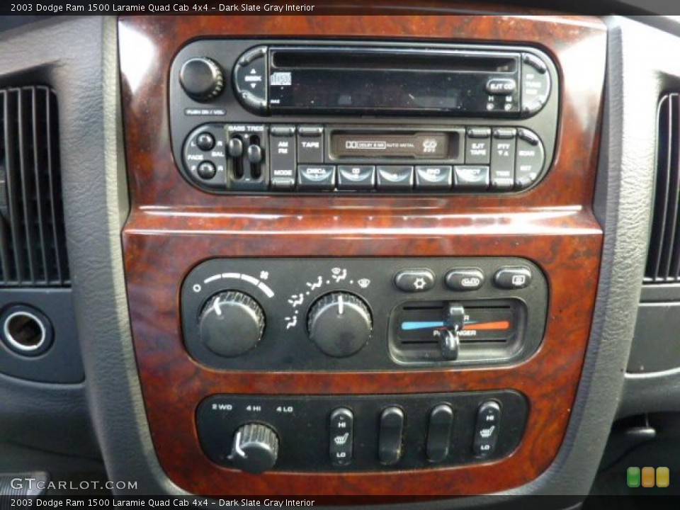 Dark Slate Gray Interior Controls for the 2003 Dodge Ram 1500 Laramie Quad Cab 4x4 #45519868