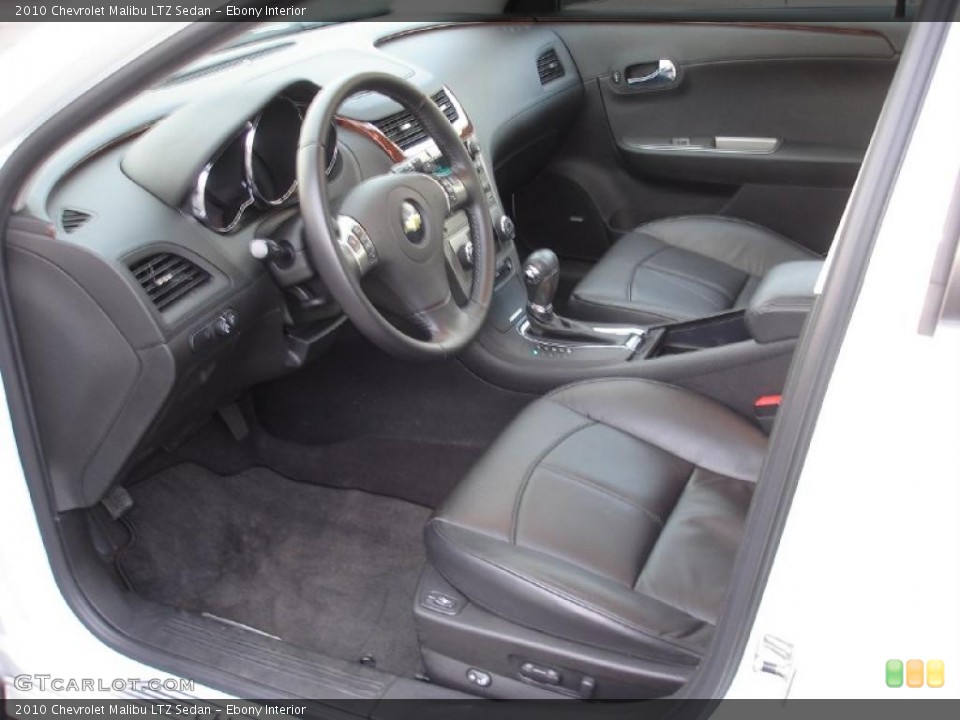 Ebony Interior Photo for the 2010 Chevrolet Malibu LTZ Sedan #45521416