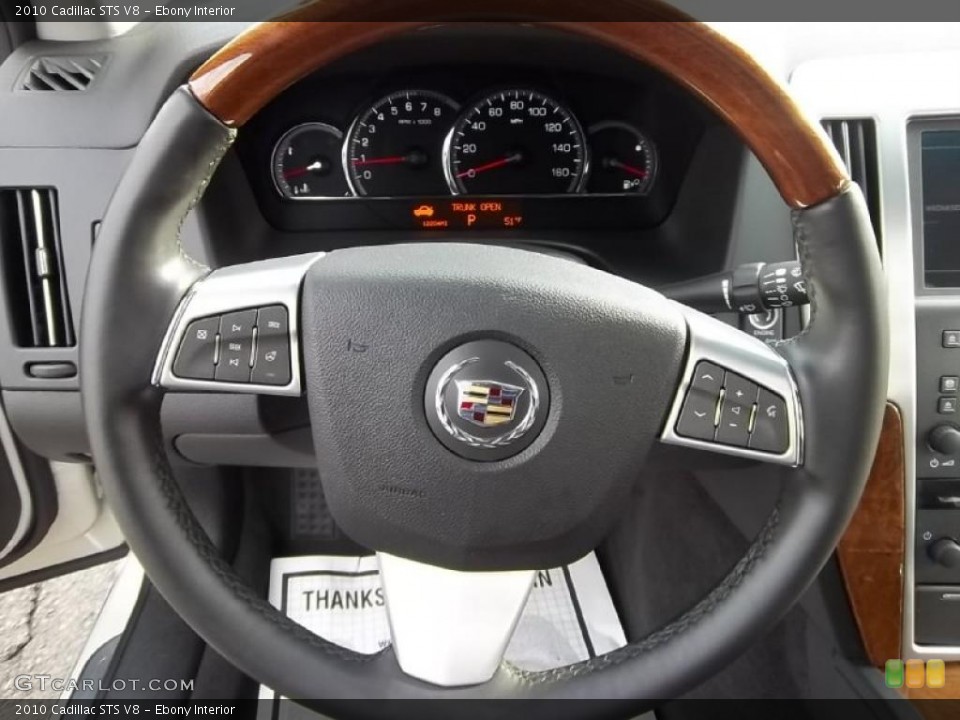 Ebony Interior Steering Wheel for the 2010 Cadillac STS V8 #45526464