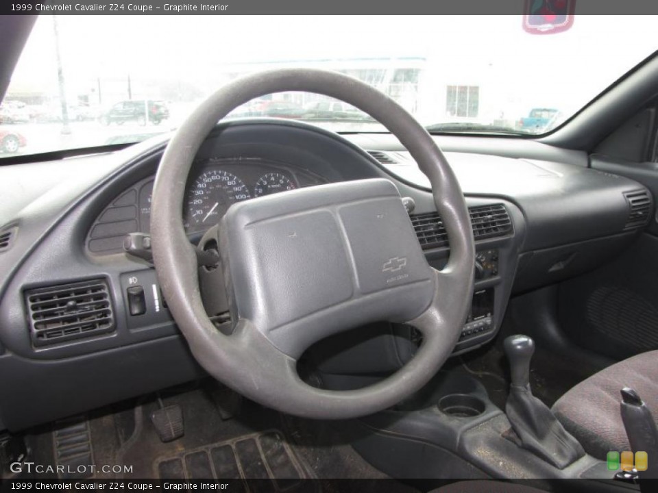 Graphite Interior Steering Wheel for the 1999 Chevrolet Cavalier Z24 Coupe #45528852