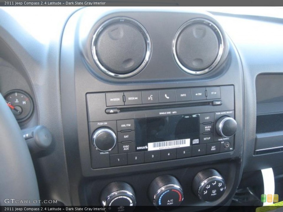 Dark Slate Gray Interior Controls for the 2011 Jeep Compass 2.4 Latitude #45530528