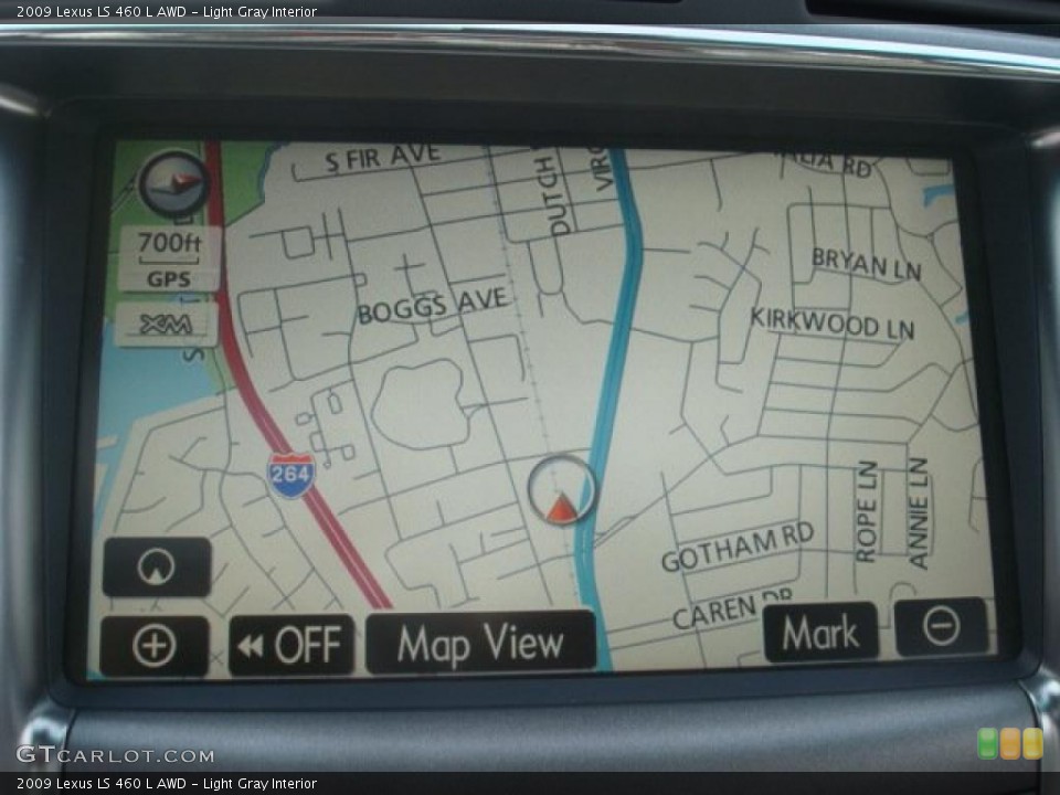 Light Gray Interior Navigation for the 2009 Lexus LS 460 L AWD #45531736