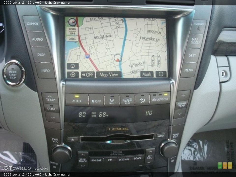 Light Gray Interior Navigation for the 2009 Lexus LS 460 L AWD #45531748