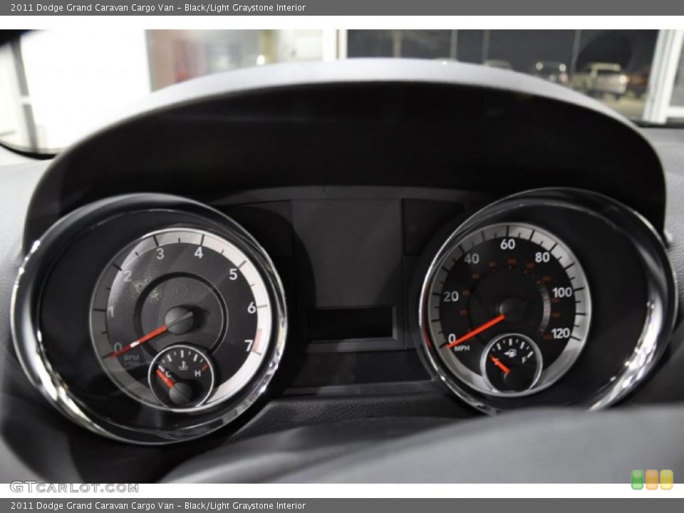 Black/Light Graystone Interior Gauges for the 2011 Dodge Grand Caravan Cargo Van #45535449