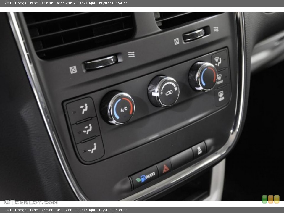 Black/Light Graystone Interior Controls for the 2011 Dodge Grand Caravan Cargo Van #45535465