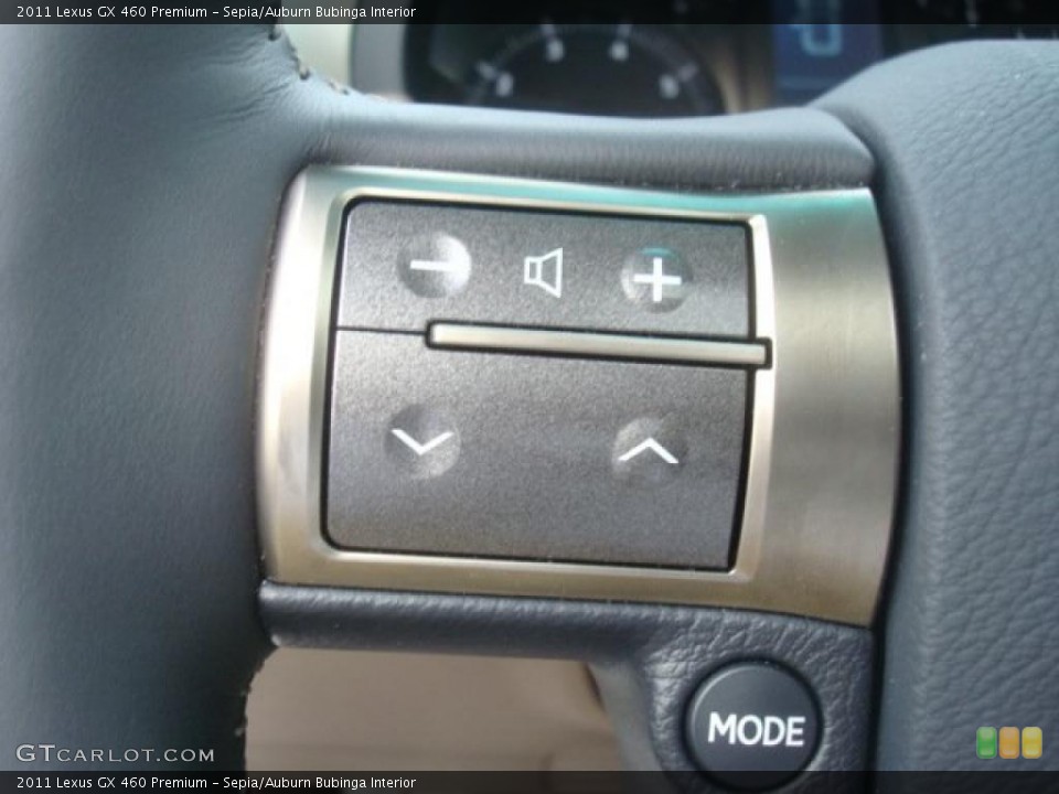 Sepia/Auburn Bubinga Interior Controls for the 2011 Lexus GX 460 Premium #45536173
